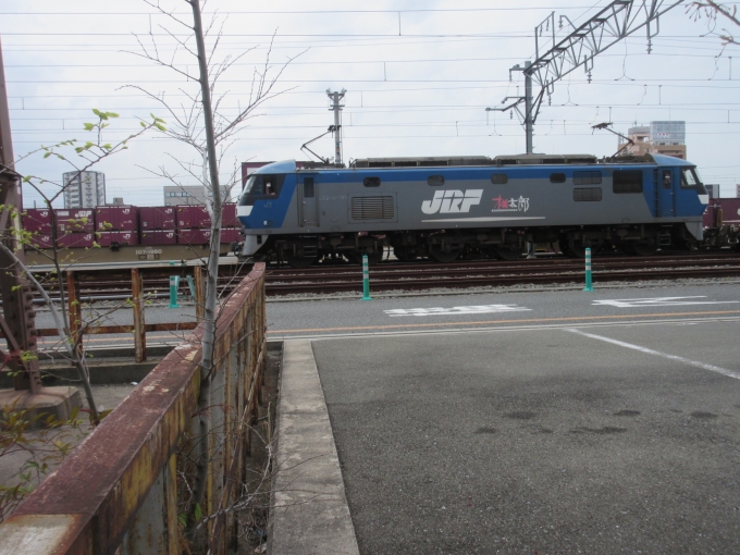 鉄道乗車記録の写真:列車・車両の様子(未乗車)(7)        「機関車を探しにターミナルに沿って歩いてあきました。
しかし見当たらなく疲れたのでまた歩道橋まで戻ってきたら止まっていました。」