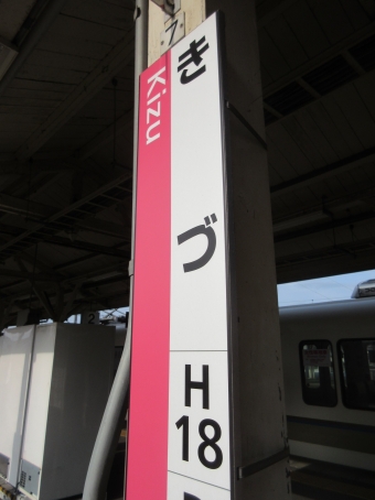 写真:木津駅の駅名看板