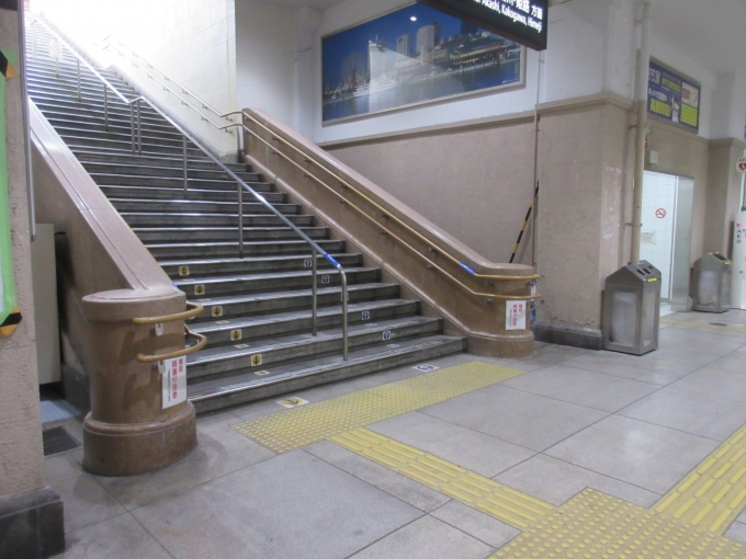 鉄道乗車記録の写真:駅舎・駅施設、様子(5)        「この階段も雰囲気があって好きですね。

JR大阪駅桜橋口の所にも同じ様なのがあったのですが、少し前に見に行ったら工事していてもう無かったです(涙)」