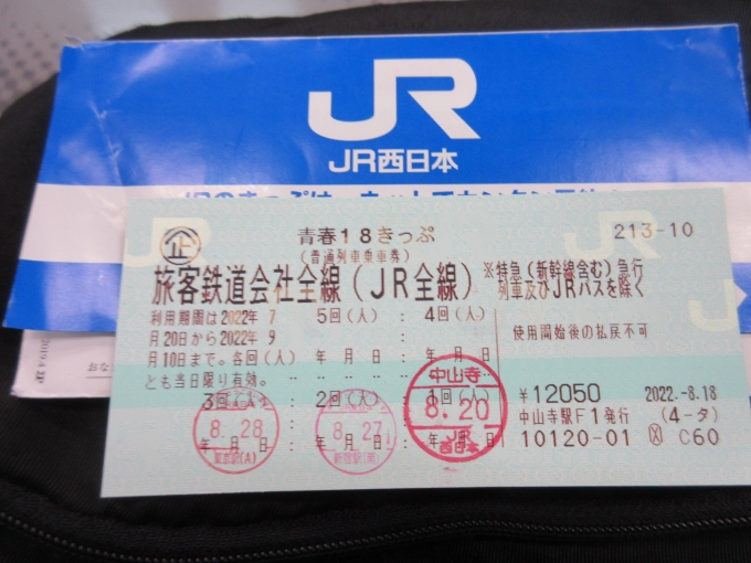 鉄道乗車記録の写真:きっぷ(1)          「東京駅から18きっぷを利用します。」