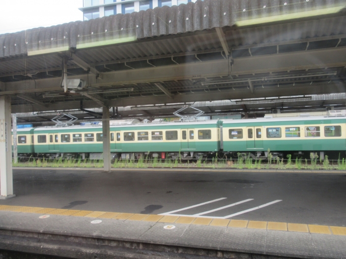 鉄道乗車記録の写真:列車・車両の様子(未乗車)(2)        「三島駅で見たことがない車両が。調べると伊豆箱根鉄道駿豆線、いつか乗ってみたいですね。」