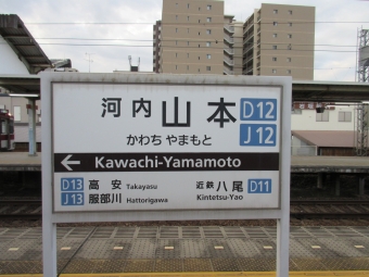 鶴橋駅から河内山本駅の乗車記録(乗りつぶし)写真