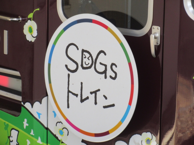 鉄道乗車記録の写真:ヘッドマーク(2)        「SDGsトレインのヘッドマークです。」