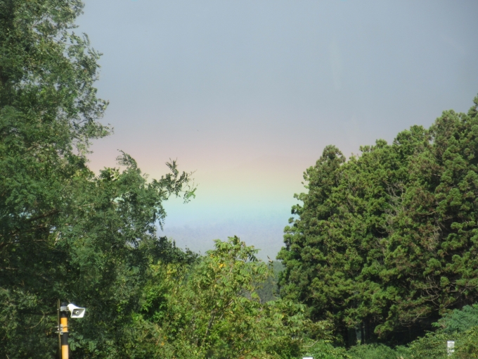 鉄道乗車記録の写真:車窓・風景(5)        「虹が見えました！」