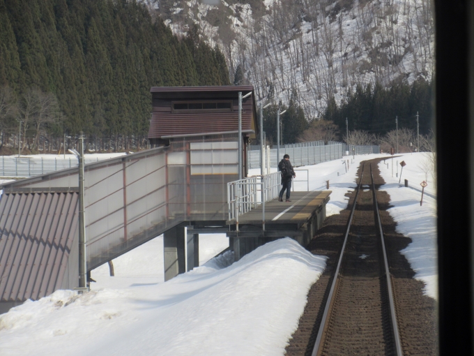 鉄道乗車記録の写真:車窓・風景(4)     「阿仁合駅からは雪が残っている所が多かったです。」
