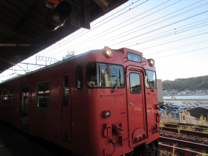 鉄道乗車記録の写真:乗車した列車(外観)(1)          「下関駅からは大好きなキハで山陰本線で長門市駅目指します。」