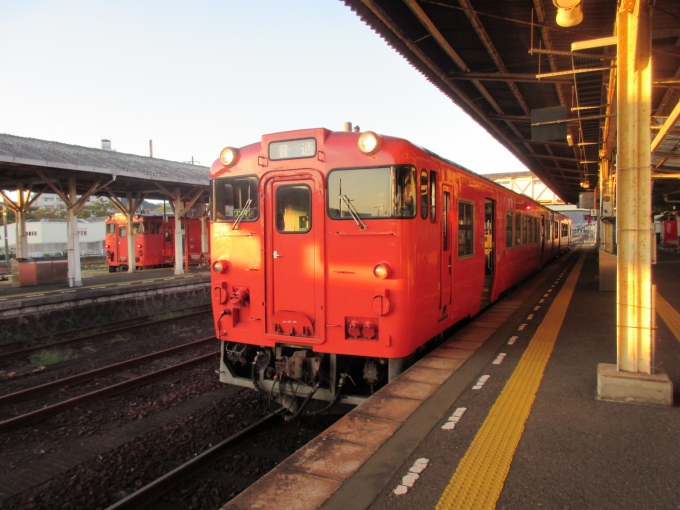 鉄道乗車記録の写真:乗車した列車(外観)(1)        「益田駅まではこの列車に乗ります。」