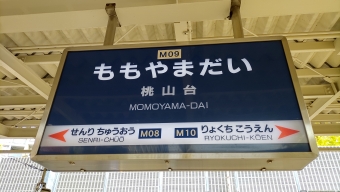 桃山台駅 写真:駅名看板