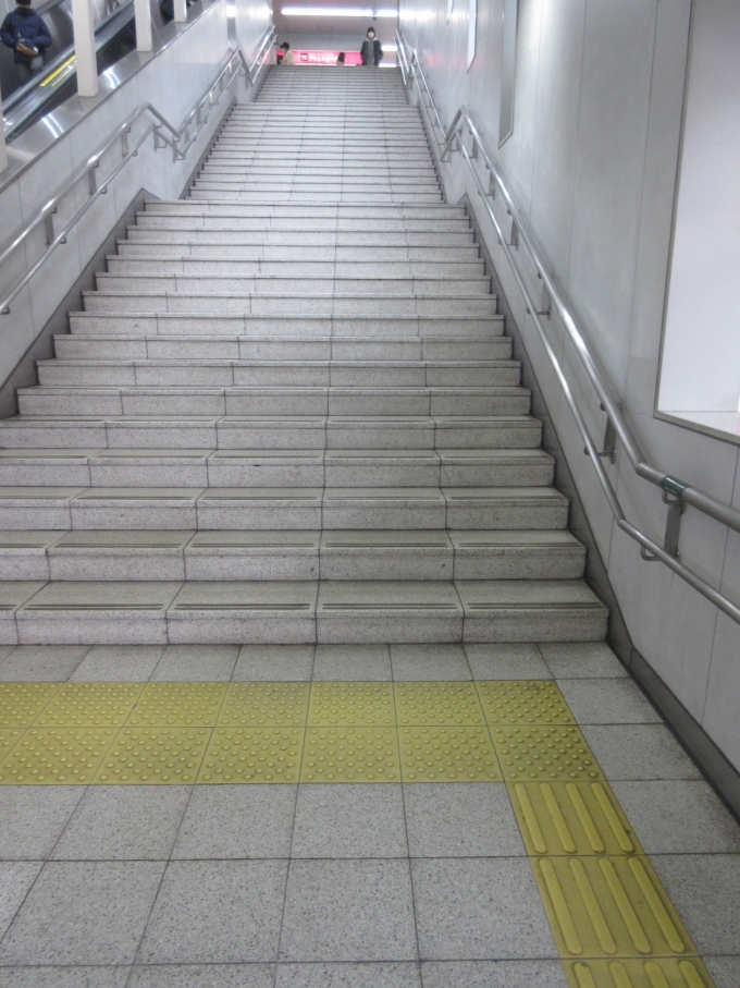 鉄道乗車記録の写真:駅舎・駅施設、様子(2)        「先月まではこの階段にもコウペンちゃんがいてたのですが、もういません(涙)」