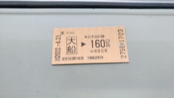 大船駅から鎌倉駅の乗車記録(乗りつぶし)写真