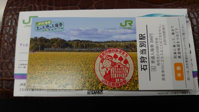 鉄道乗車記録の写真:きっぷ(1)        「北の大地の入場券です」
