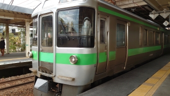 南千歳駅から札幌駅の乗車記録(乗りつぶし)写真
