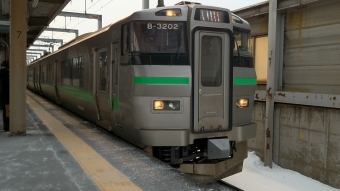 千歳駅から札幌駅の乗車記録(乗りつぶし)写真