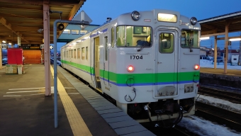 小幌駅から長万部駅の乗車記録(乗りつぶし)写真