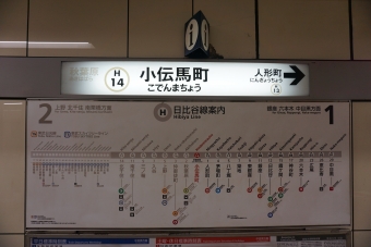 小伝馬町駅から秋葉原駅の乗車記録(乗りつぶし)写真
