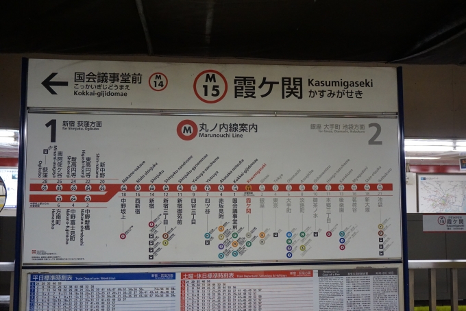 鉄道乗車記録の写真:駅名看板(3)        「丸ノ内線」