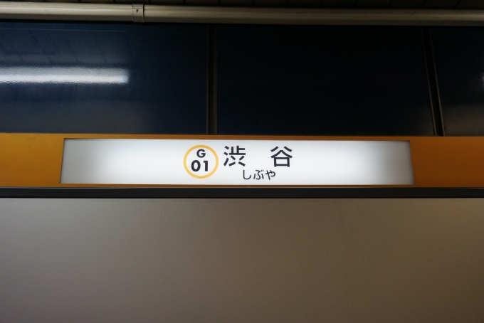 鉄道乗車記録の写真:駅名看板(1)          「銀座線」