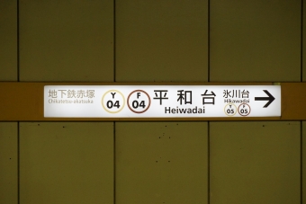氷川台駅から平和台駅の乗車記録(乗りつぶし)写真