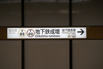 地下鉄赤塚駅から地下鉄成増駅の乗車記録(乗りつぶし)写真