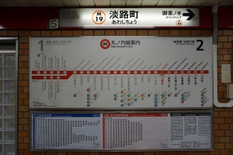 東京駅から淡路町駅の乗車記録(乗りつぶし)写真