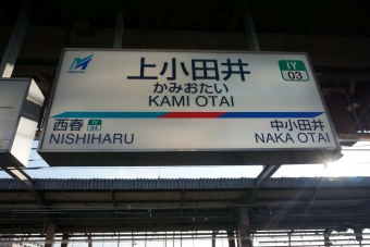 中小田井駅から上小田井駅の乗車記録(乗りつぶし)写真