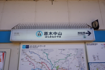 南行徳駅から原木中山駅の乗車記録(乗りつぶし)写真