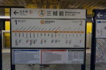 三越前駅から神田駅の乗車記録(乗りつぶし)写真