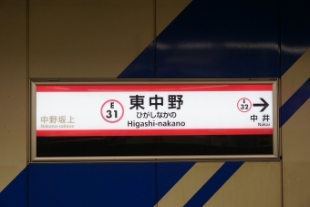 代々木駅から東中野駅の乗車記録(乗りつぶし)写真