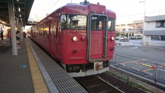東金沢駅から金沢駅の乗車記録(乗りつぶし)写真