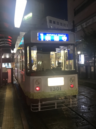 長崎駅前停留場から西浜町停留場の乗車記録(乗りつぶし)写真
