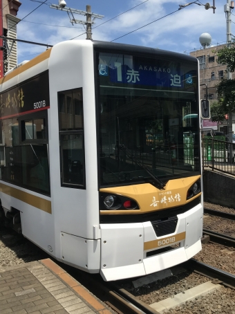 長崎駅前停留場から平和公園停留場の乗車記録(乗りつぶし)写真