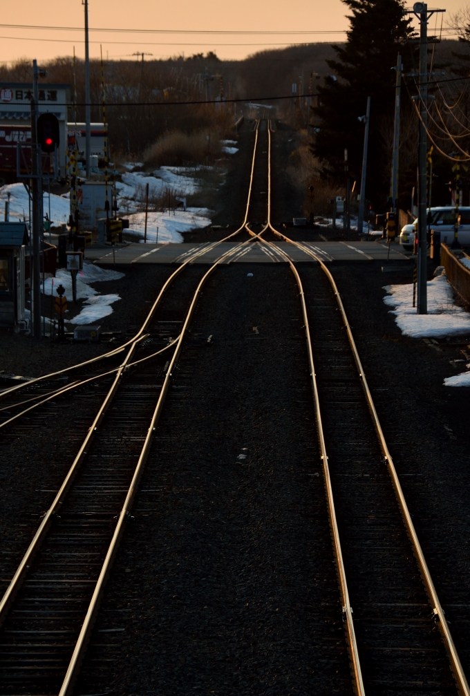鉄道乗車記録の写真:車窓・風景(5)        「夕暮れの釧網本線。」