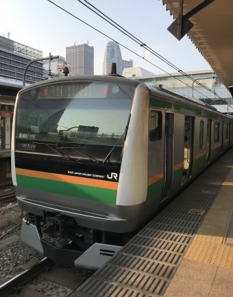 横浜駅から新宿駅の乗車記録(乗りつぶし)写真