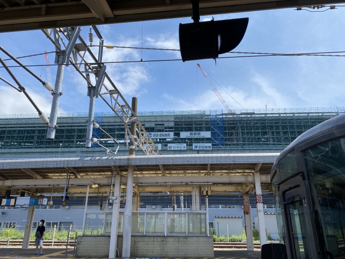 鉄道乗車記録の写真:駅舎・駅施設、様子(2)        「絶賛工事中の敦賀駅」