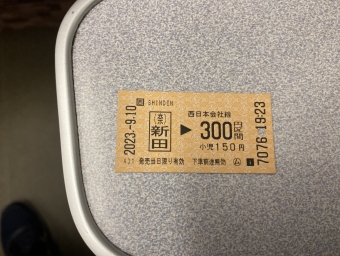 新田駅から京都駅の乗車記録(乗りつぶし)写真