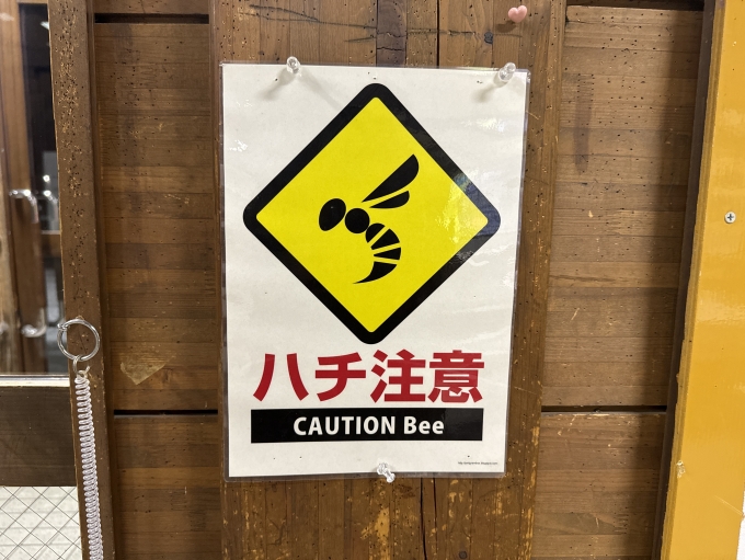鉄道乗車記録の写真:駅舎・駅施設、様子(1)        「「Caution Bee」」