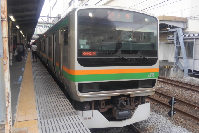 鉄道乗車記録の写真:乗車した列車(外観)(1)        「乗車した列車。
E231系1000番台K-39編成。」