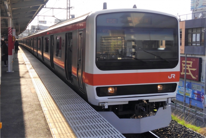 鉄道乗車記録の写真:乗車した列車(外観)(1)        「乗車した列車。
209系500番台M72編成。」