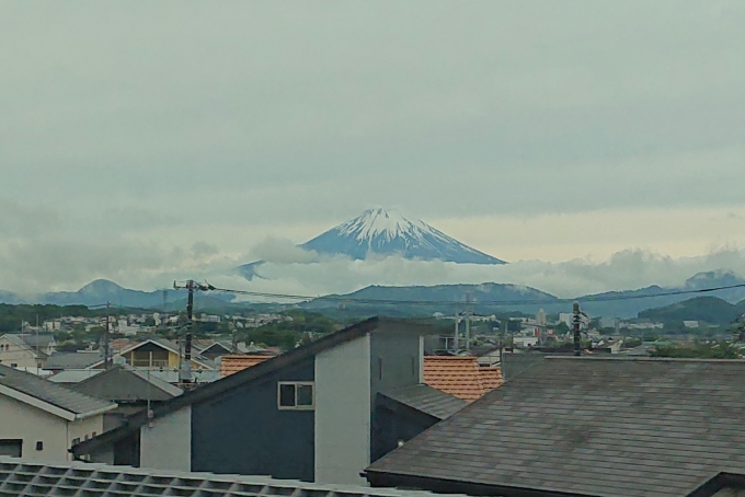 鉄道乗車記録の写真:車窓・風景(5)        「途中で富士山が見れました。」