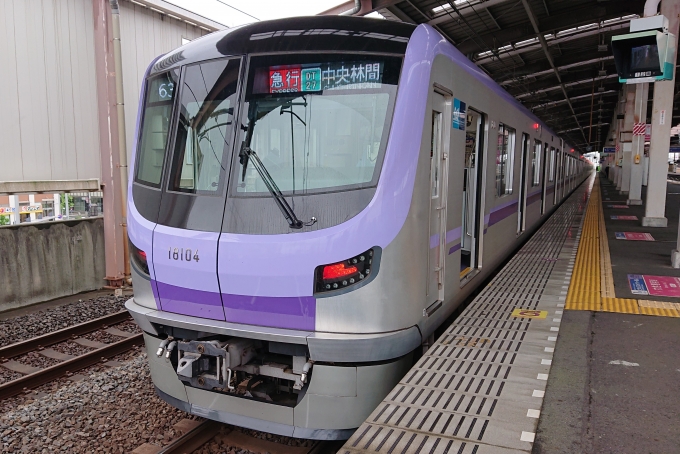 鉄道乗車記録の写真:乗車した列車(外観)(1)          「乗車した列車。
東京メトロ18000系18104編成。」