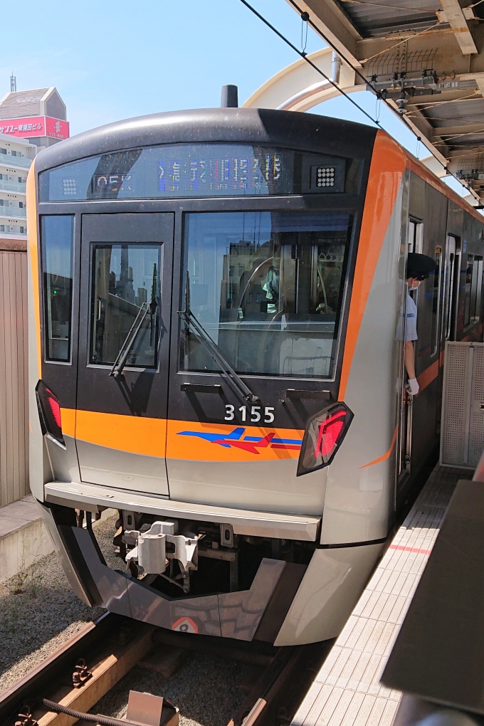 鉄道乗車記録の写真:乗車した列車(外観)(1)        「乗車した列車。
京成3150形3155編成。」