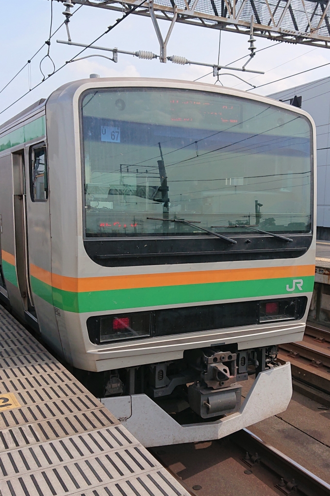 鉄道乗車記録の写真:乗車した列車(外観)(1)        「乗車した列車。
E231系1000番台U67編成。」