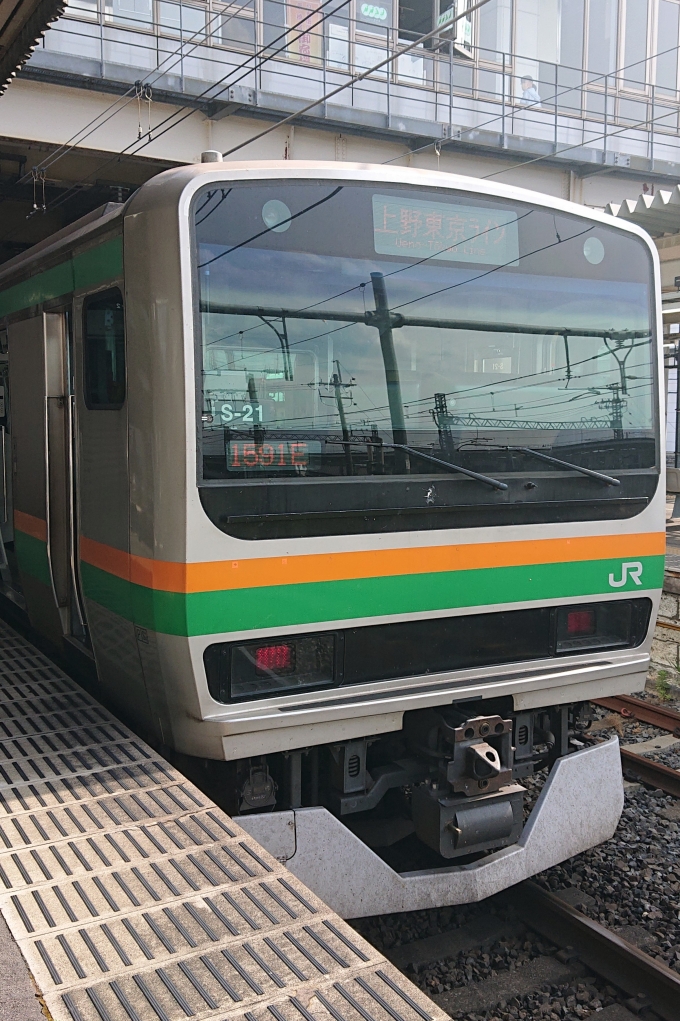 鉄道乗車記録の写真:乗車した列車(外観)(1)        「乗車した列車。
E231系1000番台S-21編成。」