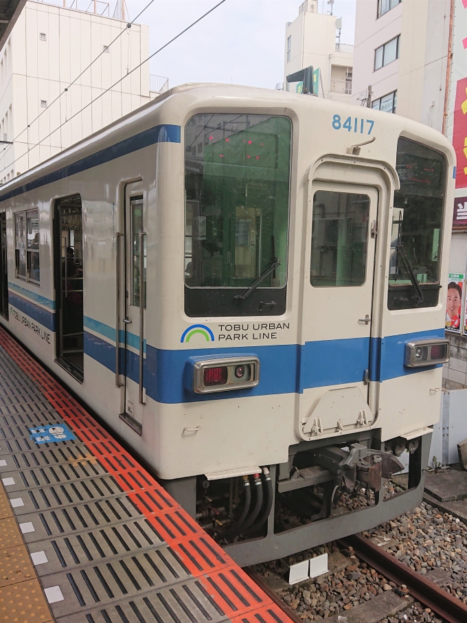 鉄道乗車記録の写真:乗車した列車(外観)(1)          「乗車した列車。
東武8000系84117編成。」
