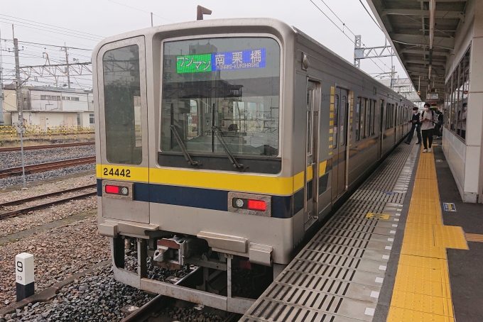 鉄道乗車記録の写真:乗車した列車(外観)(1)        「乗車した列車。
東武20400型21442編成。」
