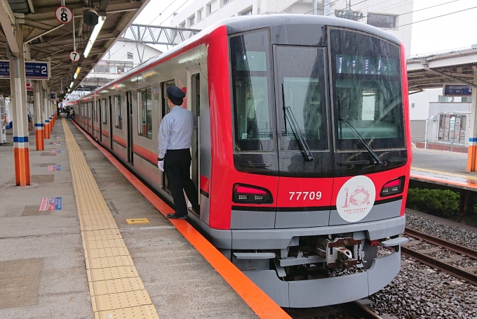 鉄道乗車記録の写真:乗車した列車(外観)(1)        「乗車した列車。
東武70000系71709編成。」
