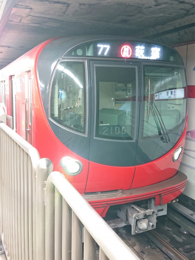 鉄道乗車記録の写真:乗車した列車(外観)(1)          「乗車した列車。
東京メトロ2000系2106編成。」