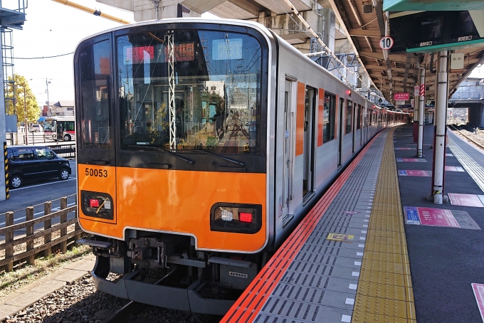 鉄道乗車記録の写真:乗車した列車(外観)(1)        「乗車した列車。
東武50050系51053編成。」