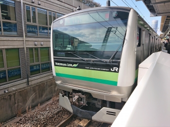菊名駅から新横浜駅の乗車記録(乗りつぶし)写真