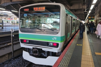 我孫子駅から上野駅の乗車記録(乗りつぶし)写真